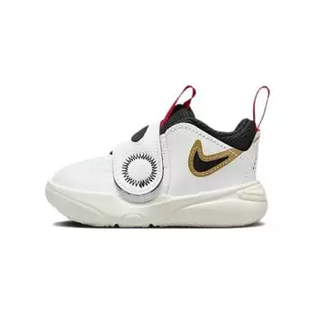 Nike Детские кроссовки Team Hustle D11 TD White Gold University Red Metallic-Gold Black DV8995-104 27