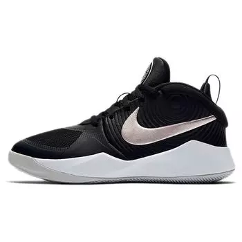 Nike Детские кроссовки Team Hustle D9 GS Black Metallic Silver Wolf-Grey White AQ4224-001 36