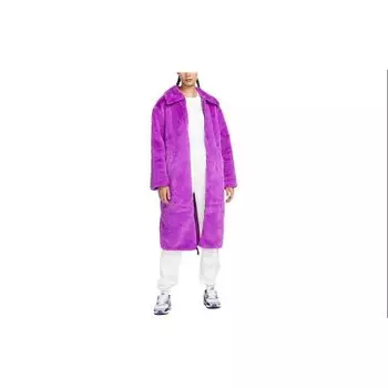 Nike Длинный рукав Повседневный теплый однотонный пальто Женские пальто Фиолетовый DQ6839-551 S