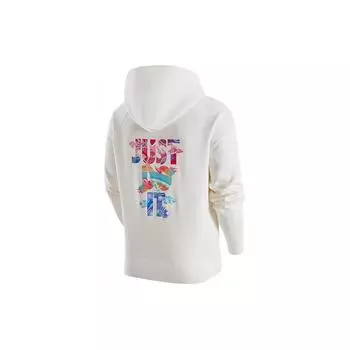 Nike Dragon Rise New Year Series FW23 Hoodie с логотипом Printed и флисовой подкладкой Men Tops Sail-White FZ6373-133 2XL