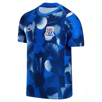 Nike Dri-Fit Academy Pro 25 Сезон Логотип Шанхай Шэньхуа Быстросохнущая Приталенная Футболка с Коротким Рукавом для Футбола Мужская HM5724-497 M