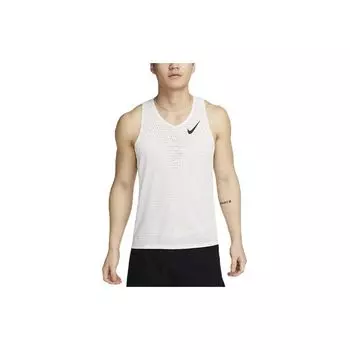 Nike Dri-FIT ADV AeroSwift Беговая майка Мужская Топы Summit-White FN4232-121 S