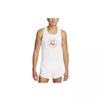 Nike Dri-FIT ADV AeroSwift Майка с круглым вырезом и принтом, мужские топы, белые FD2692-100 XL