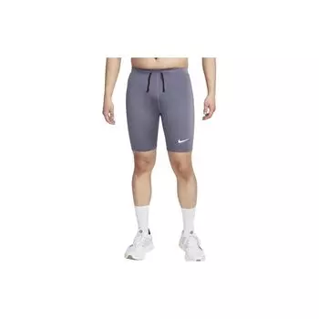 Nike Dri Fit Беговые леггинсы 1/2 Длина Мужские леггинсы Серый Фиолетовый FN3372-003 S