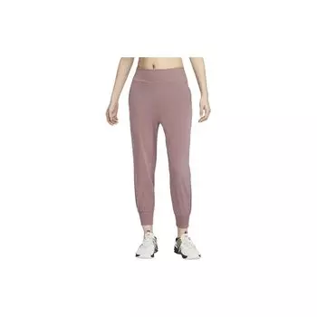 Nike Dri-FIT Bliss Solid с высокой талией быстросохнущие трикотажные спортивные брюки женские плавки дымчато-серые фиолетово-красные DV9454-208 XS