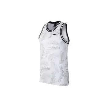 Nike Dri-Fit Dna Feather Print Дышащая баскетбольная майка Мужские топы серо-белые AJ3537-012 S