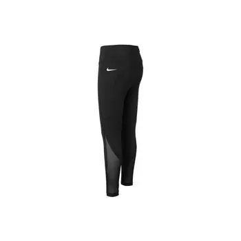 Nike Dri-FIT Fast 7/8 с высокой талией, облегающие однотонные леггинсы для бега, женские леггинсы, черные DM7724-010 M