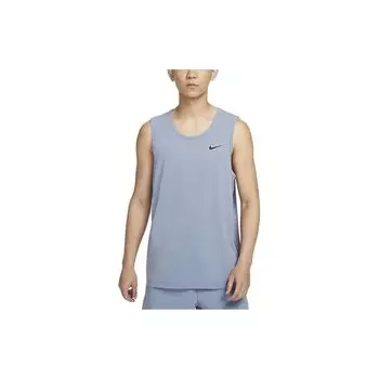 Nike Мужские быстросохнущие тренировочные майки Dri-Fit Hyverse, серо-серые, сине-серые, DV9842-493 XL