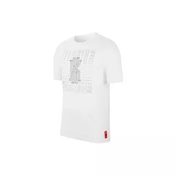 Nike Dri-Fit Kyrie Logo Print Баскетбольная футболка с коротким рукавом Мужские топы Белые CD1323-100 XXXL