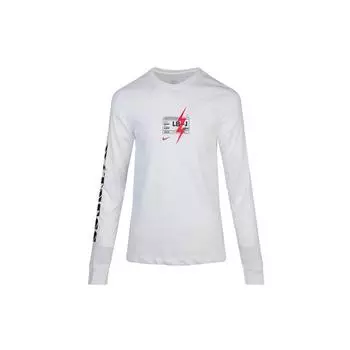 Nike Dri-Fit Lebron James Баскетбольная футболка с длинным рукавом Мужские топы белые CD1124-100 M