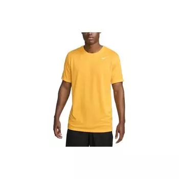 Nike Dri-FIT Legend Solid Logo Crew Neck Удобная футболка с коротким рукавом Мужские топы University-Gold DX0989-740 XL