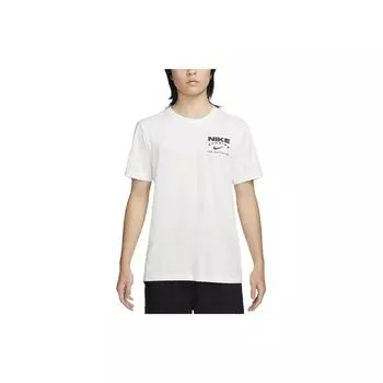 Nike Мужская футболка для бега в рубчик с круглым вырезом и буквенным принтом Dri-Fit, топы Summit-White FQ3919-121 M