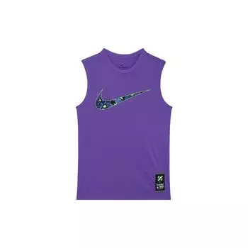 Nike Dri-FIT Logo Print Quick-Dry Basketball Майка без рукавов Мужские топы Психоделический-фиолетовый FQ0357-547 S