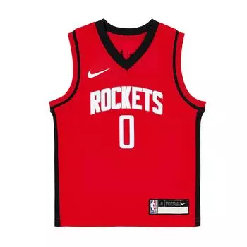 Nike Dri-Fit NBA Houston Rockets Расселл Уэстбрук 0 Пуловер V-образный вырез Удобные детские топы 3Z2B3BZ6P-RCKWR S