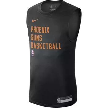 Nike Dri-Fit Nba Practice Letter Logo Round Neck Casual Quick-Dry без рукавов баскетбольная майка Phoenix Suns мужская майка черная HF7461-010 XXL