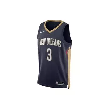 Nike Майка-топ Dri-FIT NBA Swingman с принтом букв и номеров команды, облегающая, SW Fan Edition, сезон 22–23, логотип, ограниченный, Pelicans McCollum 3 DN2014-424 XXL
