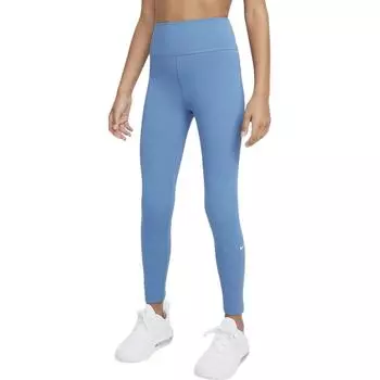 Nike Dri-Fit One Леггинсы с высокой посадкой, удобные, универсальные, мягкие, детские, цвет эгейский штормовой синий, ледниковый синий FZ5605-429 L
