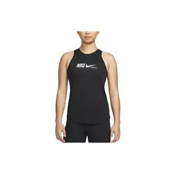 Nike Dri-FIT One Logo Print Round Neck Майка женская Топы Черный DM7368-010 M