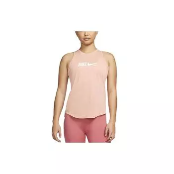 Nike Dri-FIT One Logo Print Round Neck Майка женская Топы Rose DM7368-609 M