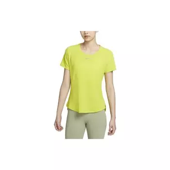 Nike Dri-FIT One Luxe однотонный солнцезащитный быстросохнущий свитер с коротким рукавом футболка женские топы кактусово-зеленый DD0619-308 M