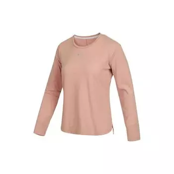 Nike Dri-FIT One Luxe Performance пуловер с круглым вырезом и длинными рукавами, женские топы, розовый ретро-серый DD0621-609 S