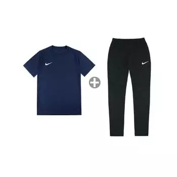Nike Dri Fit Park 7 короткий рукав+тренировочные брюки NITT1 BLACK MNILB4 BLACK M