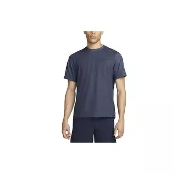 Nike Dri-Fit Primary Solid Logo Пуловер с круглым вырезом, футболка с короткими рукавами, мужские топы, синий, черный DV9832-451 XXL