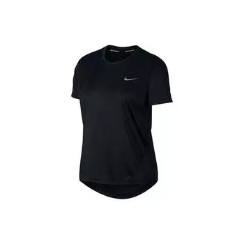 Nike Dri-FIT Sports Training Быстросохнущая дышащая футболка с короткими рукавами женские топы черные AJ8122-010 XS