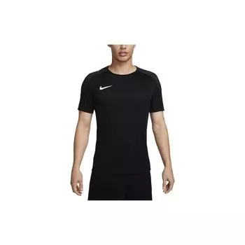Nike Dri-Fit Strike однотонный повседневный пуловер с круглым вырезом, футболка с коротким рукавом, мужские топы, черный FN2400-010 L