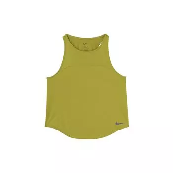 Nike Dri-Fit Светоотражающий логотип Печать Майка Женские топы Мох-зеленый DX0277-390 XS