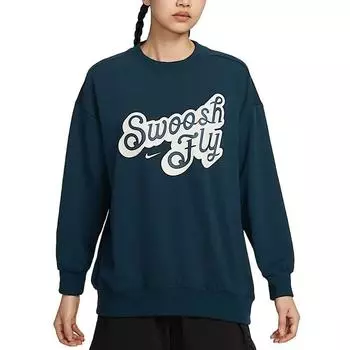 Nike Dri-Fit Swoosh Fly Модный Универсальный Быстросохнущий Свитшот с Длинным Рукавом Колледж Женский свитшот FZ5515-478 XS