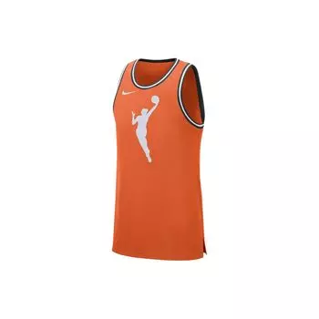Nike Dri-FIT WNBA Logo Удобная влагоотводящая майка без рукавов с круглым вырезом для мужчин Ярко-оранжевый Черный Белый DQ2400-820 2XL