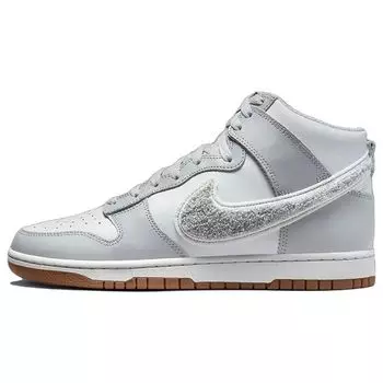 Nike Dunk High Chenille Swoosh - Мужские кроссовки светло-дымчатого цвета Summit-White Photon-Dust DR8805-003 46