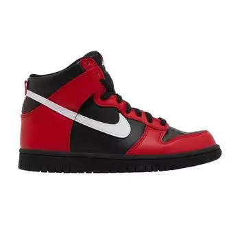 Nike Dunk High GS Black University Red Кроссовки белые DB2179-003