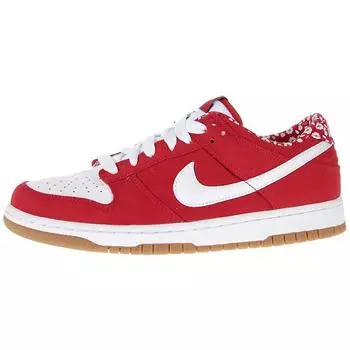 Nike Dunk Low CL Liberty Fabric Pack — красные женские кроссовки Varsity White Carmine 317815-611