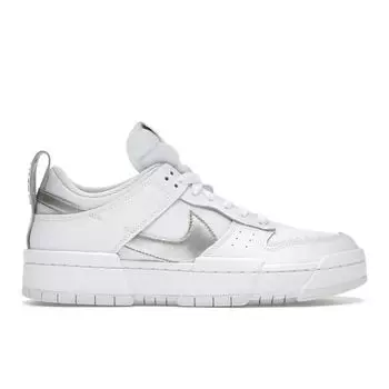 Nike Dunk Low Disrupt белые женские кроссовки серебристого цвета с металликом DJ6226-100 41