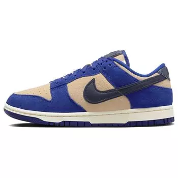 Nike Dunk Low LX Синие замшевые женские кроссовки Deep-Royal-Blue Dark-Obsidian DV7411-400 35.5