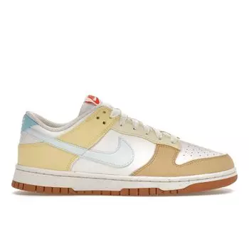 Nike Dunk Low Next Nature Soft Yellow Aquarius Blue Женские кроссовки Кремовый Summit-White Glacier-Blue FZ4347-100 35.5
