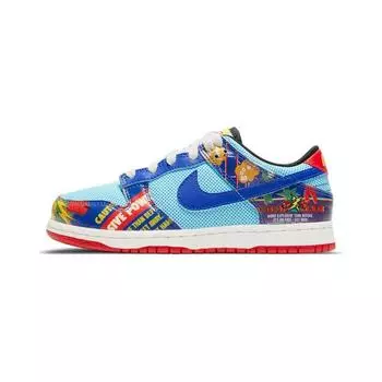 Nike Dunk Low PS Chinese New Year — Детские кроссовки Firecracker Red Copa Hyper-Blue DD8479-446 28