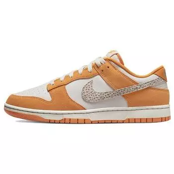 Nike Dunk Low Safari Swoosh - Мужские кроссовки из кумквата оранжевые Light-Bone Dark-Driftwood DR0156-800 44