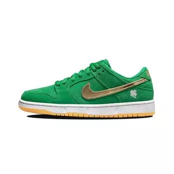 Nike Dunk Low SB PS St.. Детские кроссовки Patricks Day Green Lucky-Green Metallic-Gold DN3675-303 29.5