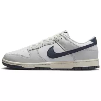 Nike Dunk Low White Midnight Navy Мужские кроссовки Summit-White Platinum-Tint DV0831-111 46