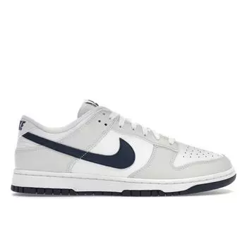 Nike Dunk Low White Midnight Navy Мужские кроссовки Summit-White Platinum-Tint DV0831-111 43