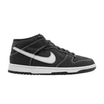 Nike Dunk Mid Off Noir белые мужские кроссовки черные DV0830-001 42.5