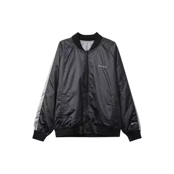 Nike Двусторонняя повседневная хлопковая куртка Swoosh, мужская верхняя одежда, черный цвет DO2889-010 L