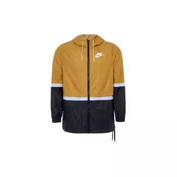 Nike Дышащая повседневная куртка с капюшоном Женские куртки Желтые AJ2982-790 XS