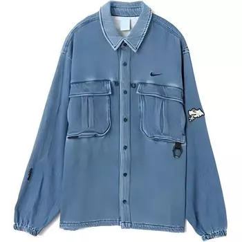 Nike Джинсовая рубашка X NOCTA Opal Lily Pad Синяя джинсовая мужская уличная одежда FZ3260-486 XXL