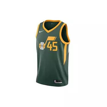 Nike Earned Edition Баскетбольная майка НБА Sport Fan Version Limited Edition — мужские топы Donovan Mitchell Jazz # 45, зеленые CD7015-323 XL