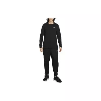 Nike Вышитый логотип с круглым вырезом толстовка мужская топы черный FB5510-010 M