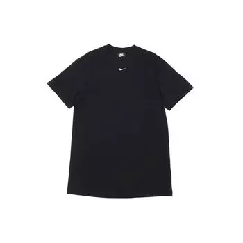 Платье Nike Essential Loose Fit Soft Comfort с круглым вырезом и коротким рукавом, женское, черное CJ2243-010 M